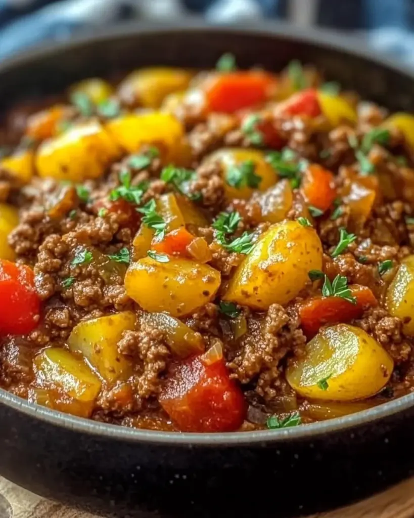 Bauerntopf mit Hackfleisch, Kartoffeln & Paprika