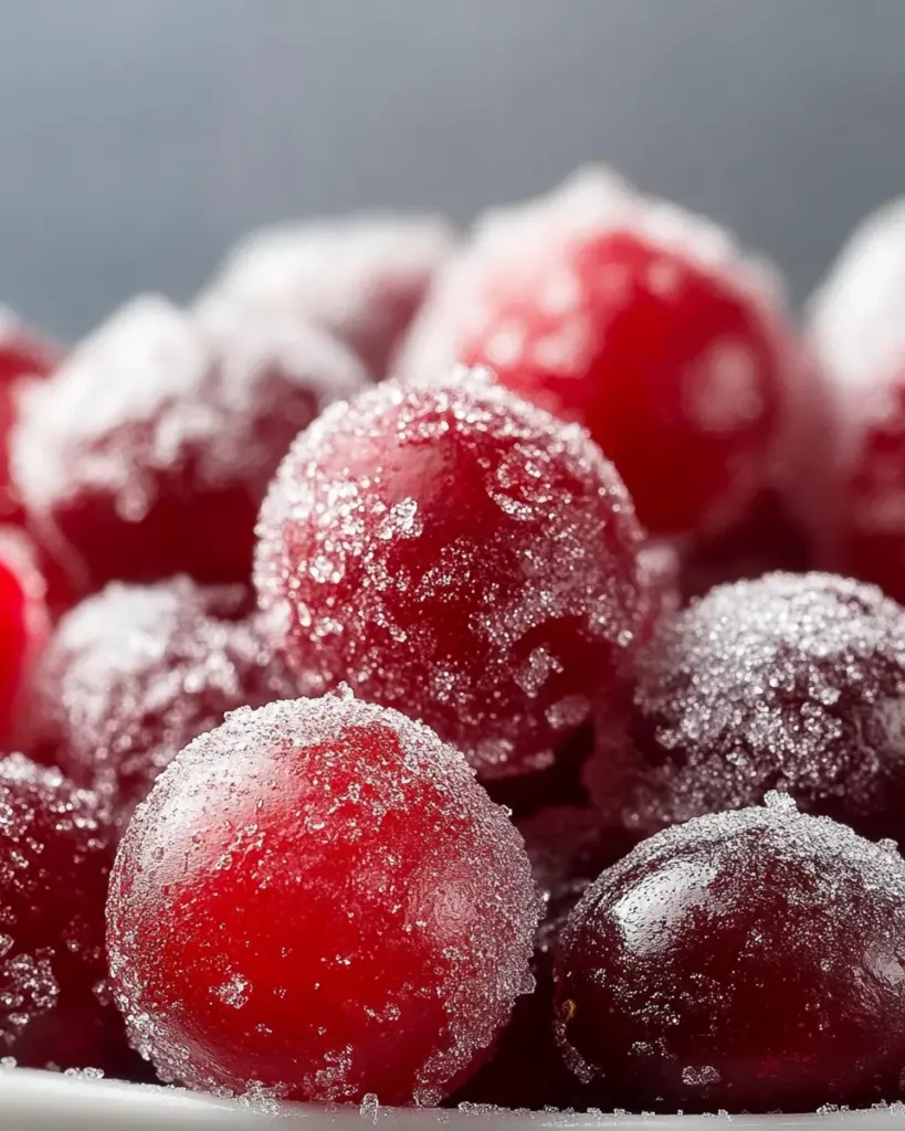 Candied Cranberry Sugar Snack