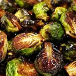 Crispy Roasted Brussels Sprouts with Balsamic Glaze