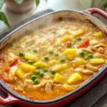 Einfache Ofensuppe mit Hähnchen und Ananas