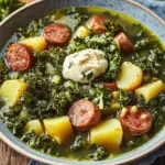 Eintopf mit Grünkohl, Kartoffeln und Würsten