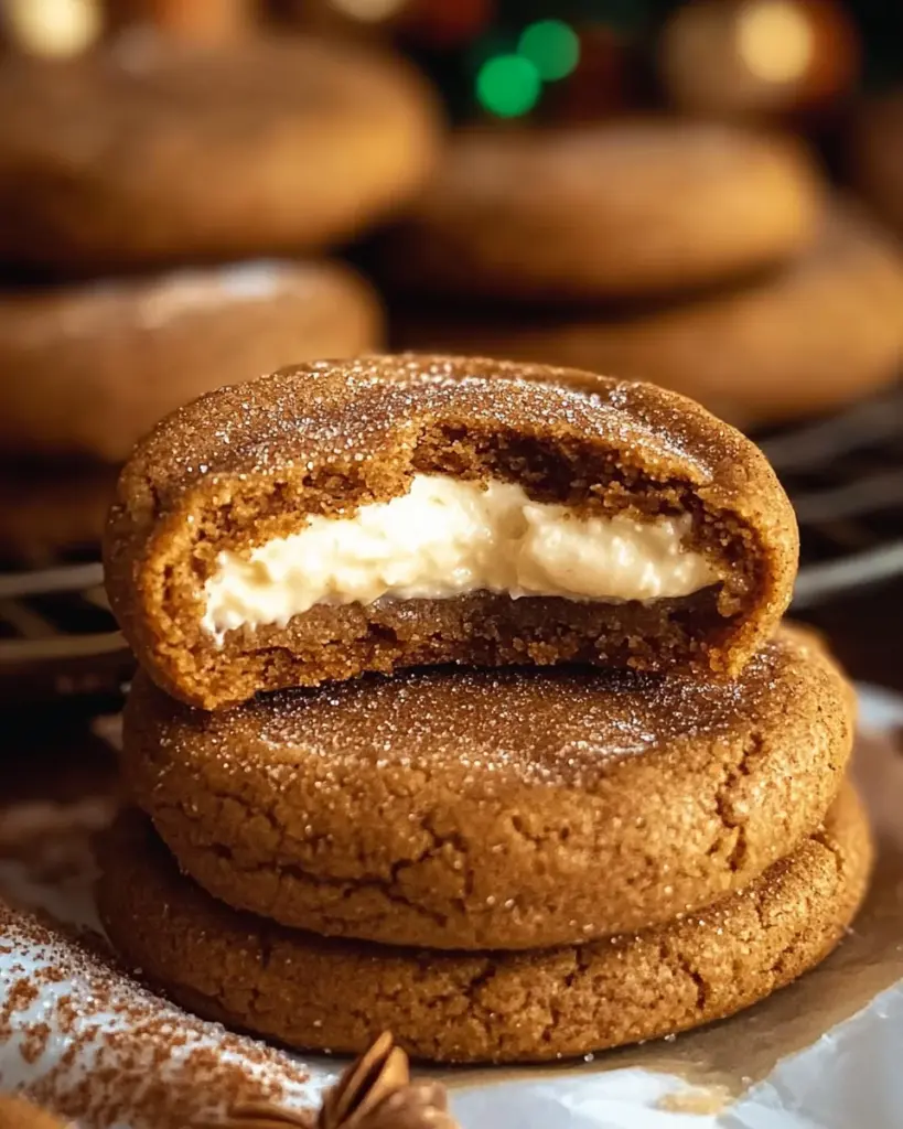 Gingerbread Cheesecake Cookies | Easy Holiday Treat