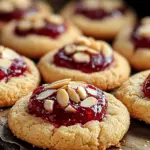 Raspberry Almond Thumbprint Cookies