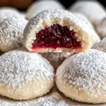 Raspberry Filled Almond Snowball Cookies for Sweet Moments