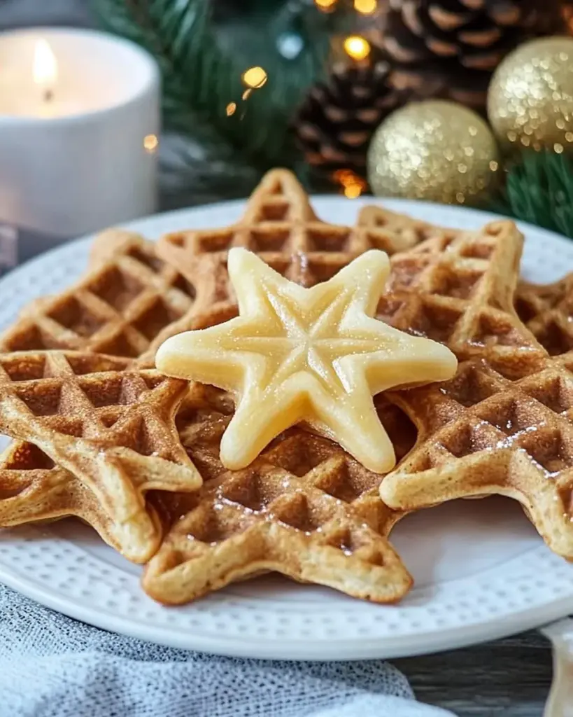 Spekulatius-Waffeln zu Weihnachten