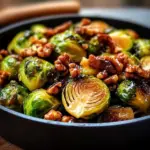 Veganer Rosenkohl mit Ahornsirup und Walnüssen